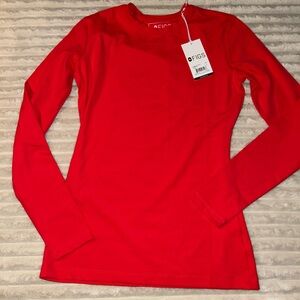 FIGS Women's Salta Performance Underscrub Pink-Red Ribbed Stretch XXS NWT